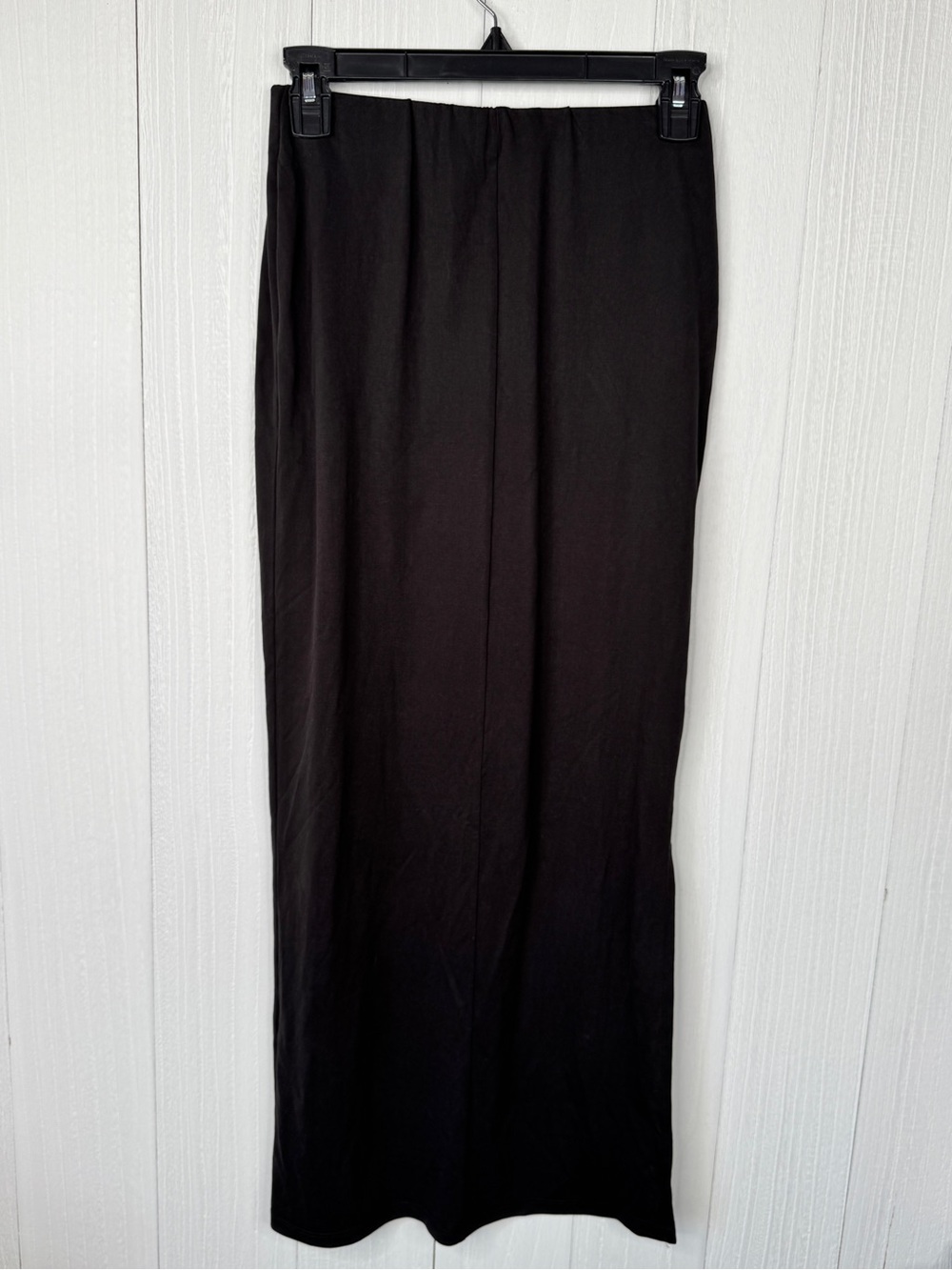 Zara Black Maxi Skirt - Streamlined Straight Cut Side Slit